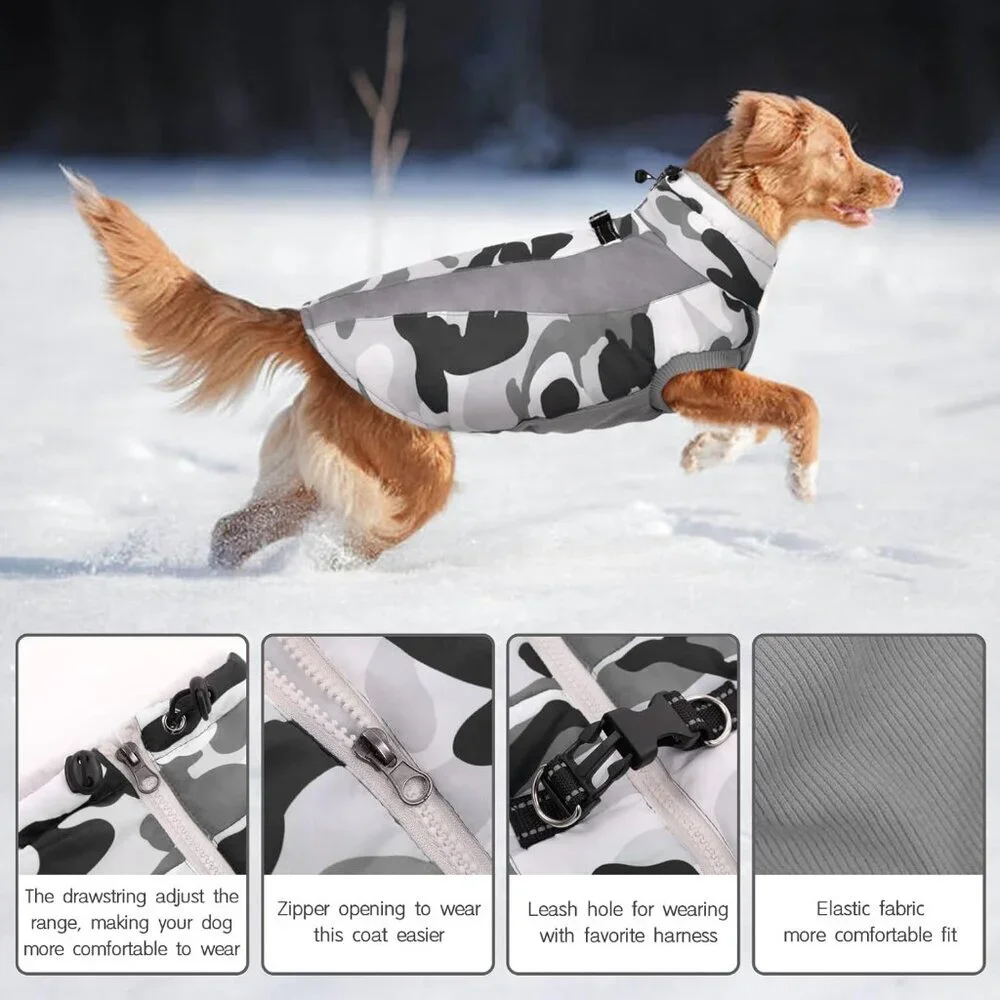 FUAMEY Dog Winter Jackets for Large Dogs